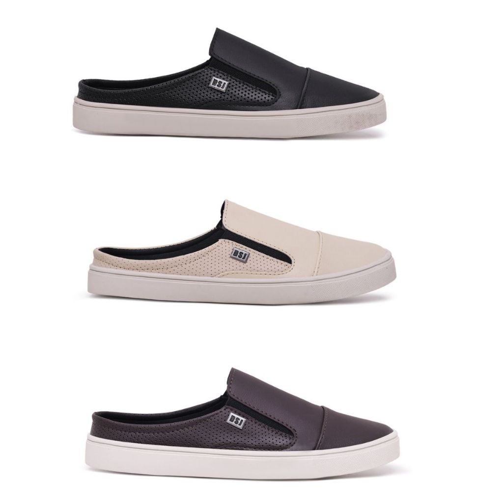 Kit 3 Mule Slip On Sapatenis Mocassim Masculino Confortável