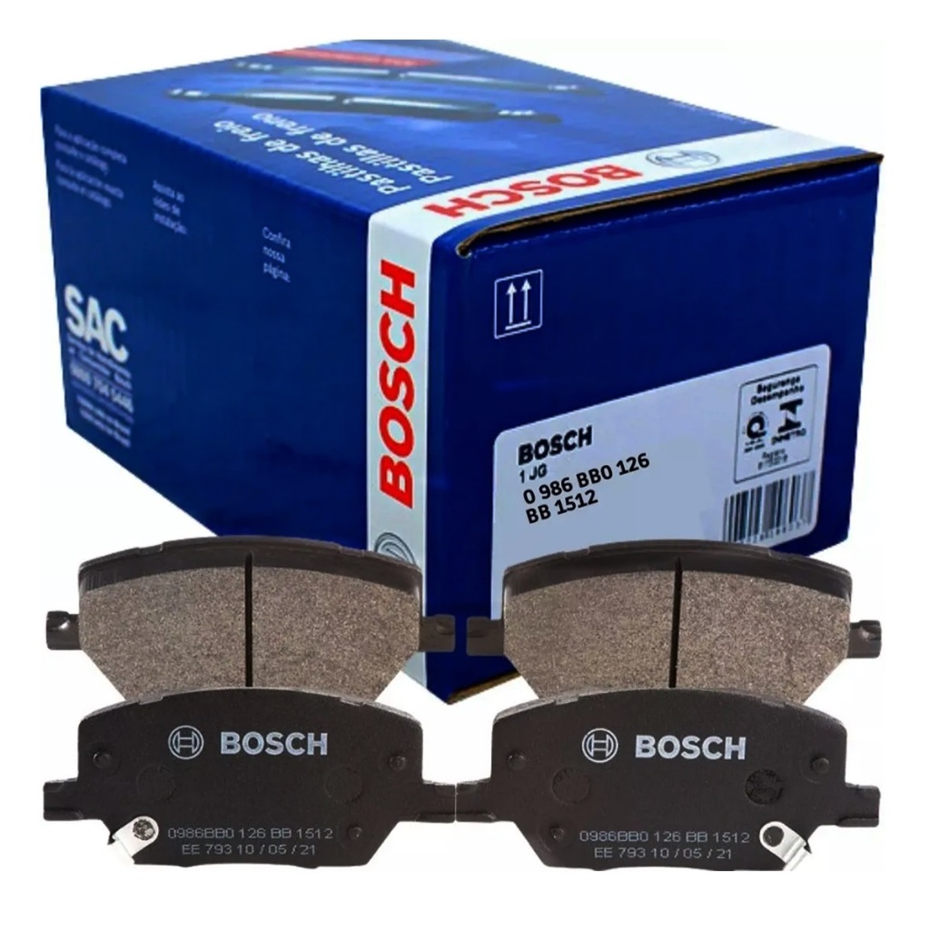 Pastilha de Freio Fiat Toro Jeep Renegade Compass Original BOSCH com Nota Fiscal e Garantia PD1512 · foto 2