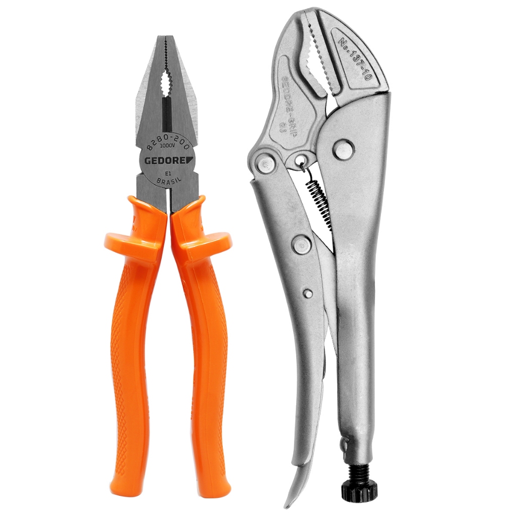 Kit Alicate De Pressão 10" + Alicate Universal 8" Profissional Gedore - Home & Living