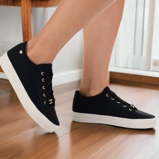Tênis Feminino Preto Confortavel Casual Slip on Leve Dia a Dia Esportivo em Oferta na Shopee