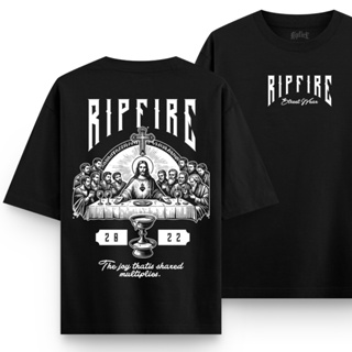 Camiseta Oversized Unissex Santa Ceia Ripfire Cristã Streetwear 100% Algodão em Oferta na Shopee