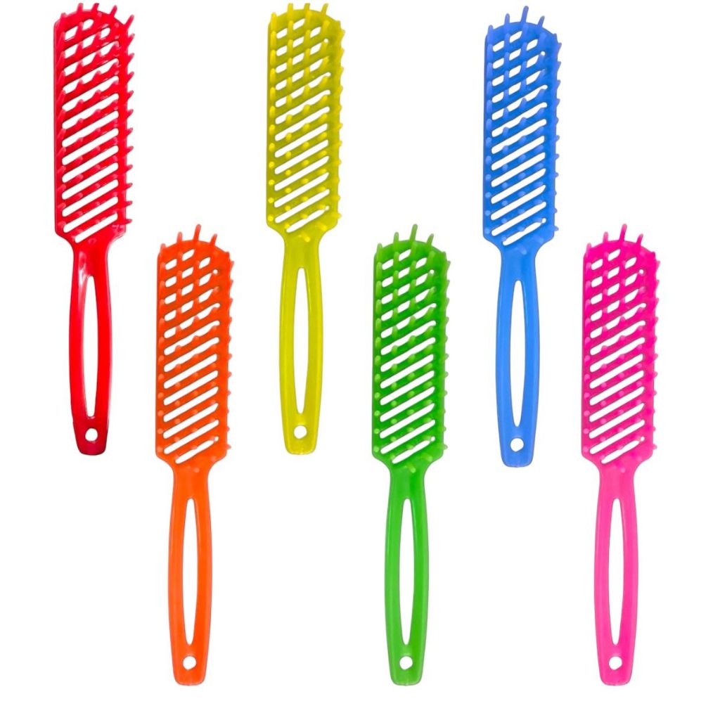 Imagem Kit C/10 Pente Escova Reta Leve Compacta Custo-Benefício Kit Higiene Academia Viagem Bolsa