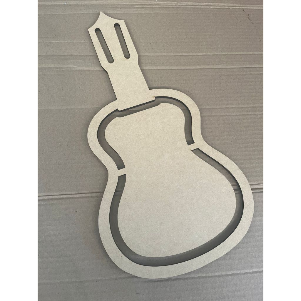 Gabarito Molde Para Petisqueira Personalizado Violão Mdf Cru 6mm