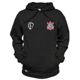 Moletom Feminino Masculino Capuz Timão Flanelado Lançamento em Oferta na Shopee