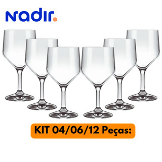 Jogo Kit 04/06/12 Taças Vidro Buffet 260ML Vinho Água Suave Grande Eventos Restaurante Hotel