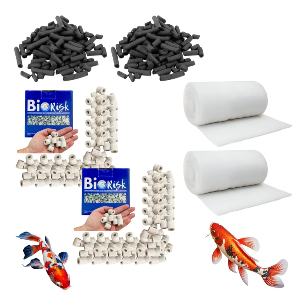 Mídias Aquarios Filtragem Cerâmica Bio Risk Carvão Lã Perlon Ocean Glass Manta Acrílica Ativado Nano Aquario Rings