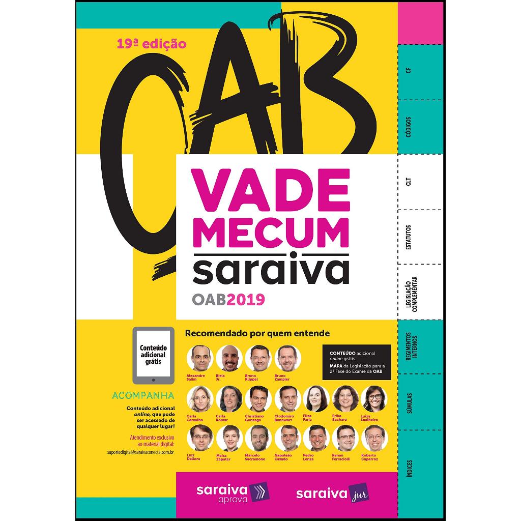 LIVRO VADE MECUM SARAIVA  OAB 2019 - 19 EDIÇÃO (USADO)