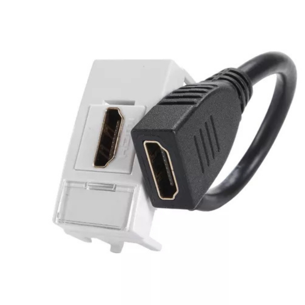 Modulo conector HDMI para placa Sleek  TV computadores Branco Margirus