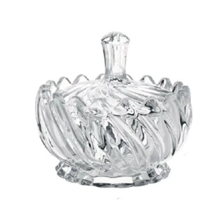 Postiche Bomboniere Com Tampa De Vidro 90ML 11x6x4Cm Multiuso Para Doces Velas Decorativo