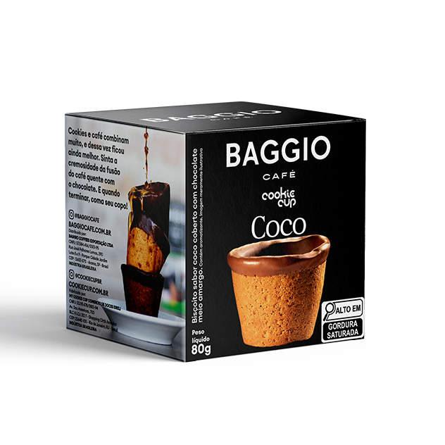 Baggio Café Cookie Cup sabor Coco Copinho de Cookie em Oferta na Shopee