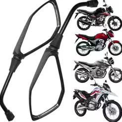 Retrovisor Z400 Mini Motos Honda Cbx Twister 250 Cb 300 Bros 125 150 Xre 300 Titan 150