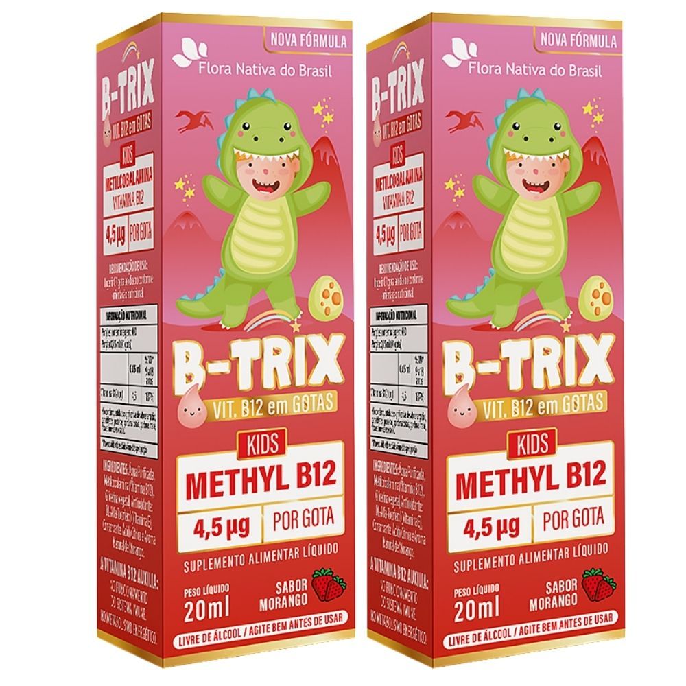 KIT 2X B-TRIX  Metilcobalamina (Vitamina B12 Infantil) 20ml - Flora Nativa