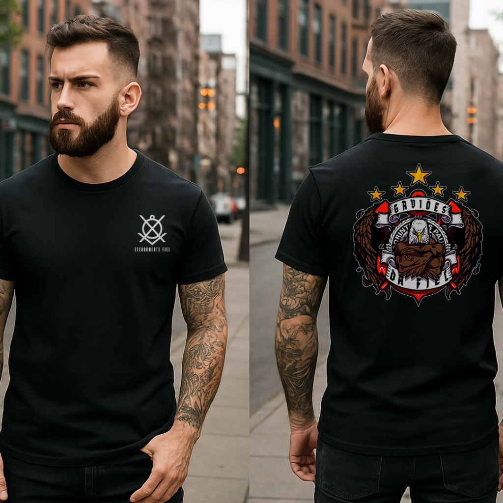 Camisa Camiseta Gaviões da fiel Corinthians tecido leve malha premium
