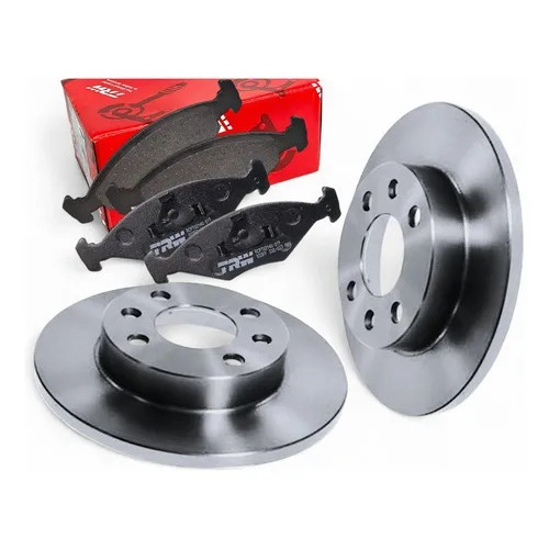 Kit Disco Freio Sólido e Pastilha Freio Gol Parati Saveiro G2 G3 G4 - Sist. ATE