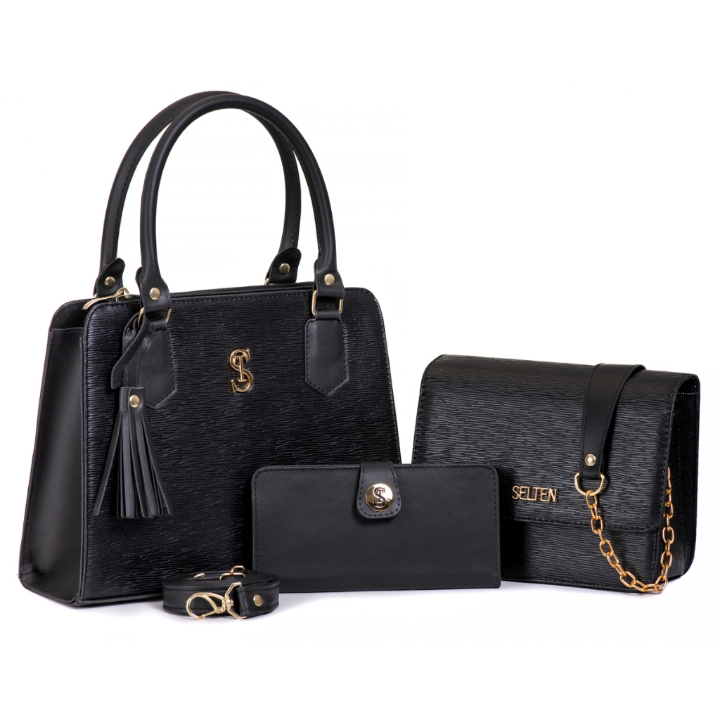 Bolsas Femininas Transversal Tiracolo Kit 3 Em 1 E Carteira em Oferta na Shopee