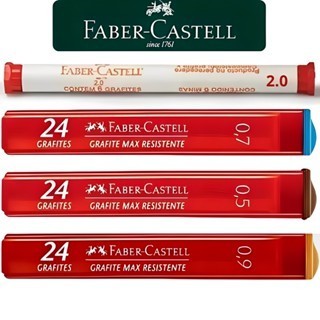 GRAFITE KIT 3 UND 24 MINAS POR TUBO FABER CASTELL