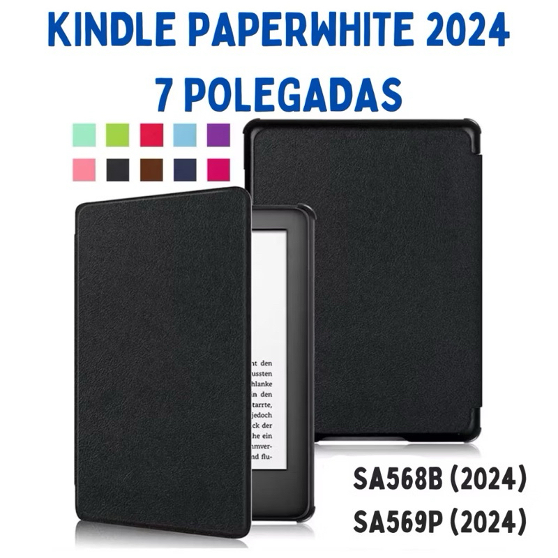 W.BILL Capa Capinha Para Kindle SA568B SA568P SA569P Paperwhite 12ª Geração (2024) Tela 7 Polegadas