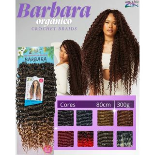 Cabelo Cacheado Fibra Orgânico Barbara Crochet  Zhang Hair 80cm