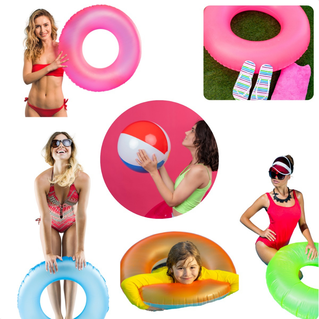 3 Boias Circular Neon 76cm Verão Moda Calor E Bola Brinde em Oferta na Shopee
