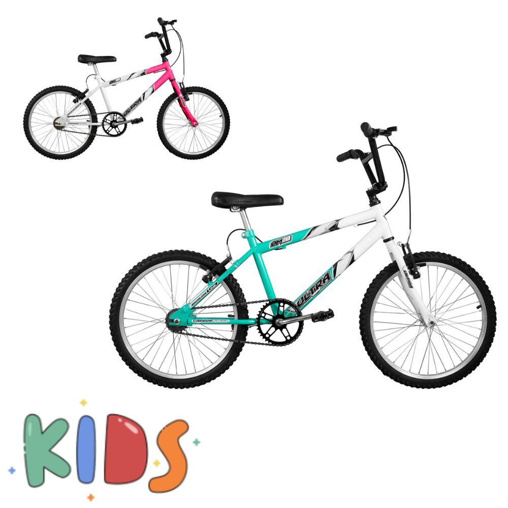 Bicicleta Infantil Ultra Bikes Bicolor Aro 20 Freios V-Brake Indicado á Crianças Com Mais de 7 Anos em Oferta na Shopee