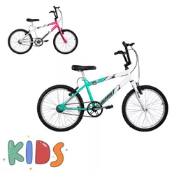 Bicicleta Infantil Ultra Bikes Bicolor Aro 20 Freios V-Brake Indicado á Crianças Com Mais de 7 Anos