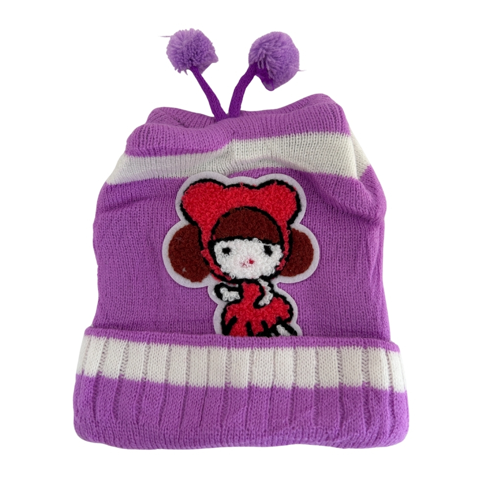 Touca Gorro Lã Infantil Com Estampa Criança Menina Menino Acessório Moda Inverno Elegante Frio