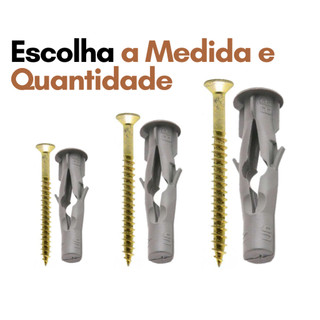 Bucha FU para Tijolo Baiano Bucha 6 8 10 Parede Parafuso Vazado Oca e Parafusos Tijolo Furado Bloco
