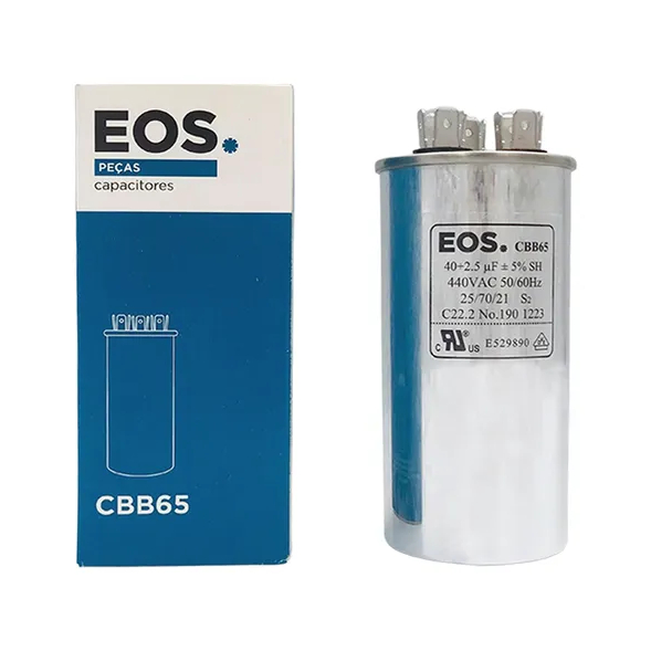 Capacitor Duplo para ar condicionado split 40+2,5 Mfd 250v 380v 440v