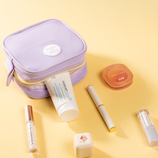 Necessaire Organizador Pequeno Maquiagem Transparente WashBag Ideal para Praia, Viagens e Dia a Dia em Oferta na Shopee