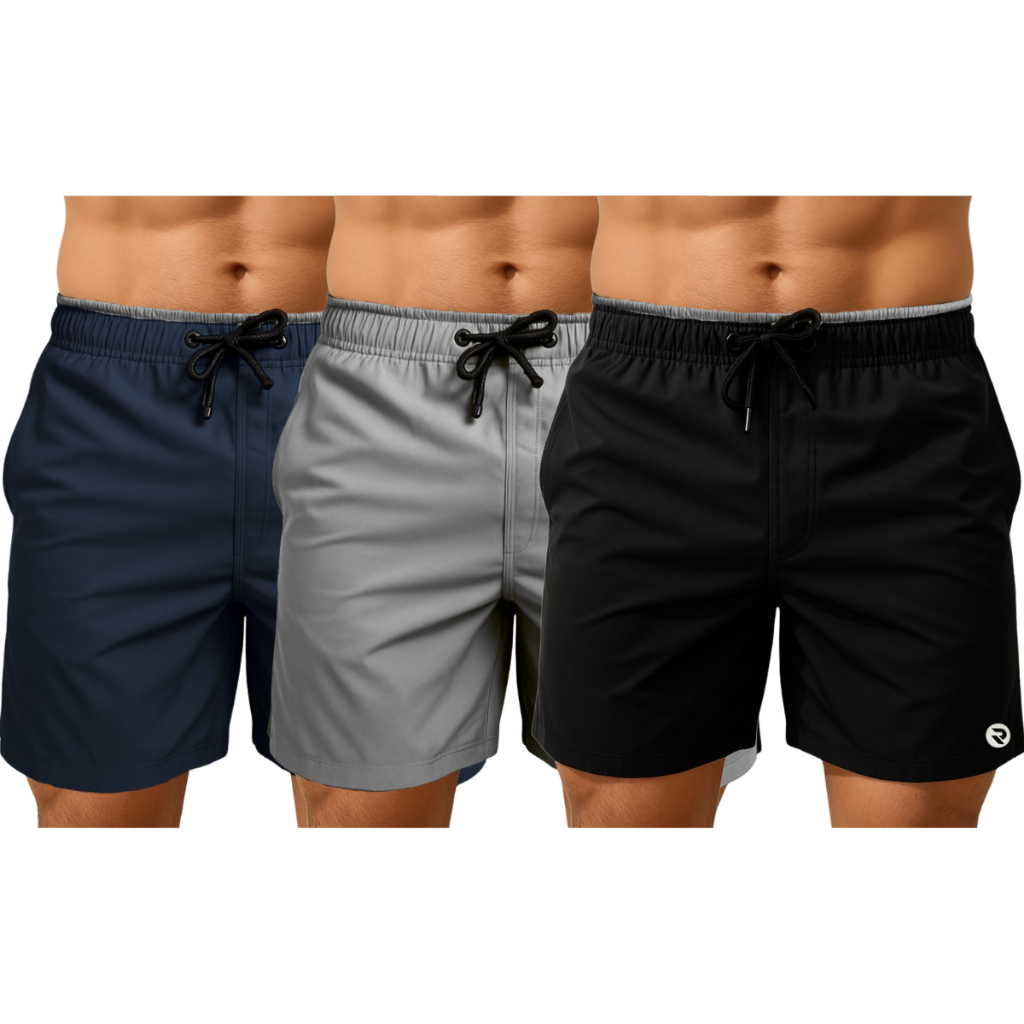 Kit 3 Short Praia Masculino Bermudas Verão Academia Corrida Urban Republic em Oferta na Shopee