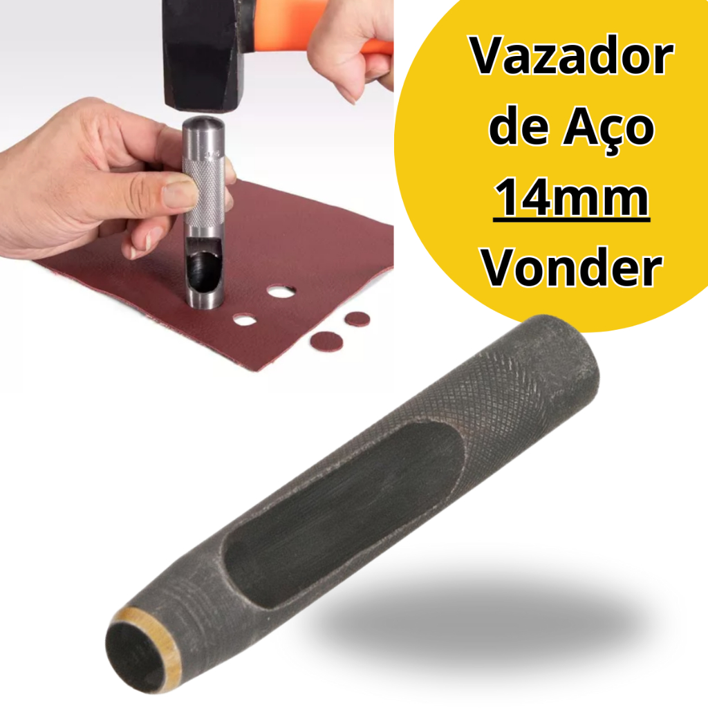 Furador Vazador 14mm Aço Couro Eva Junta Papelao Vonder Perfurador Aço 14mm Ferramenta P Fazer Furos em Oferta na Shopee