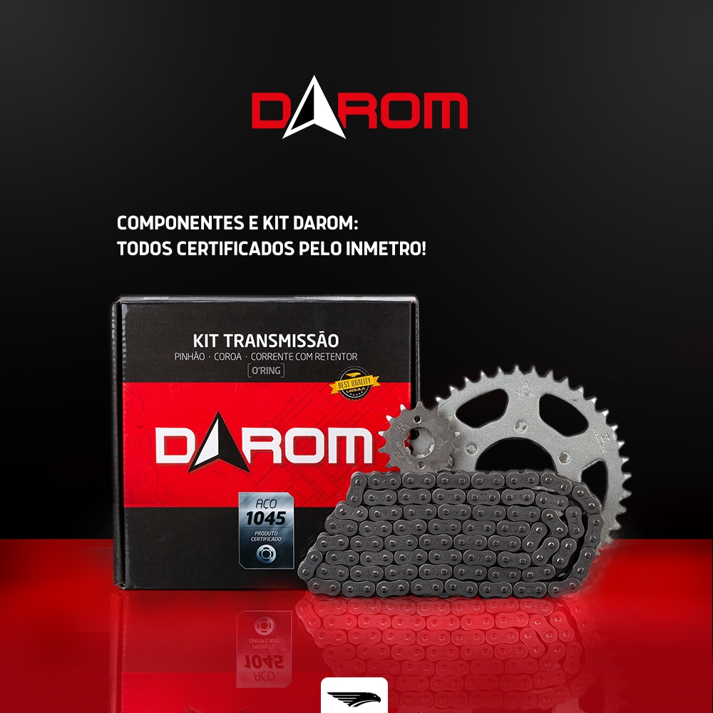 Detalhes do Kit Transmissão Darom com Retentor Lander 250 2008 a 2025 Tenere 250 2011 a 2019