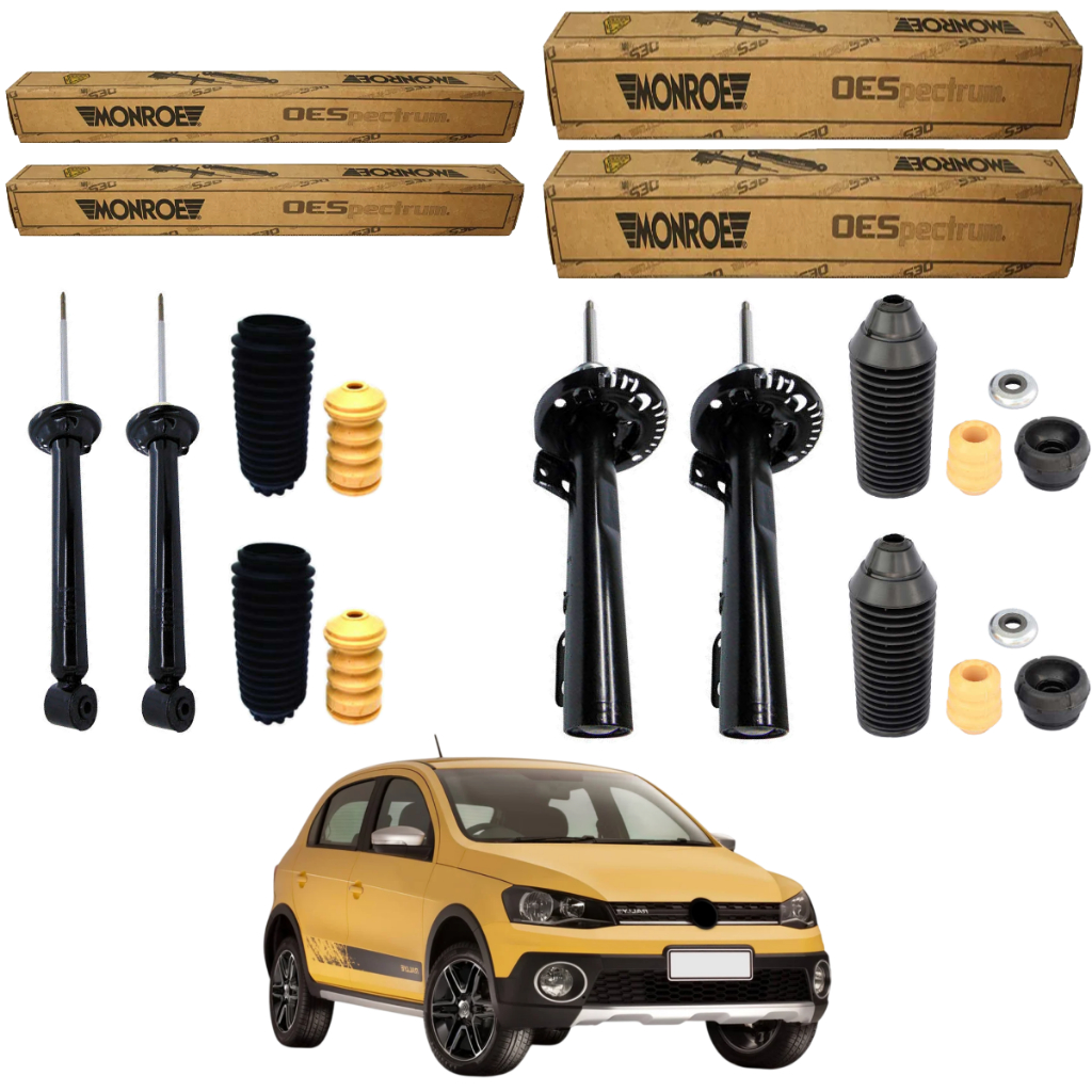 KIT 4 AMORTECEDOR GOL TRACK RALLYE G5 G6 2009 A 2016 MONROE + KIT
