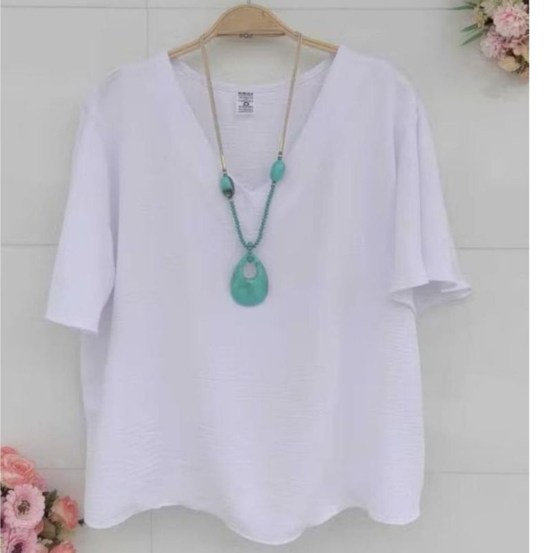Novas roupas femininas plus size gola v