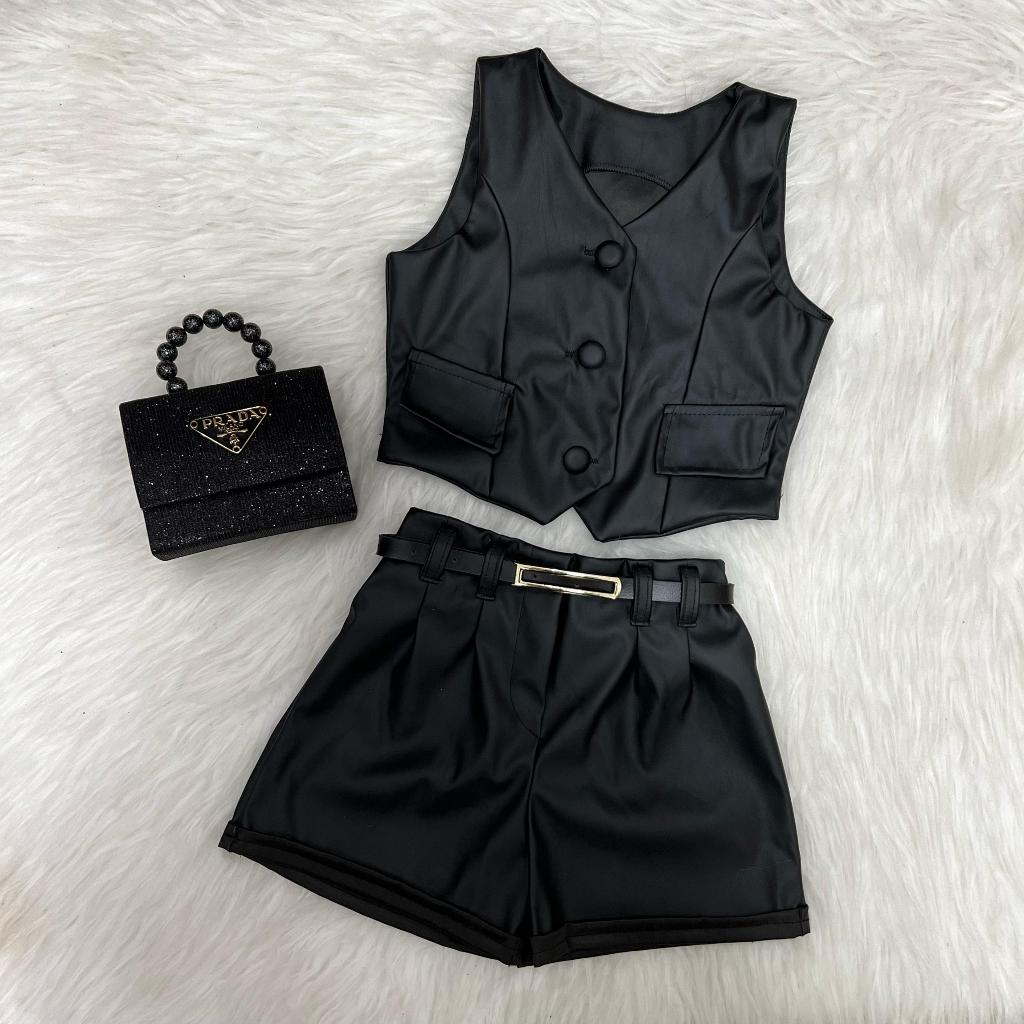 Conjunto Couro Boiadeira com Cinto Infantil – Para Meninas Estilosas em Oferta na Shopee