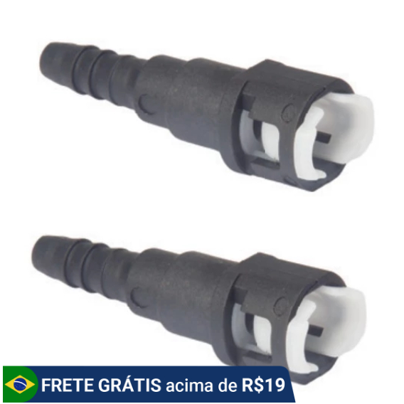 Kit 2 Cconector Conexão Engate Rapido Universal para Injeção Eletronica Medida 8mm = 5/16