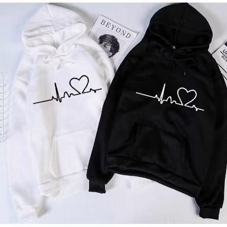 Moletom Feminino Masculino Estampada Eletro Coração Flanelado