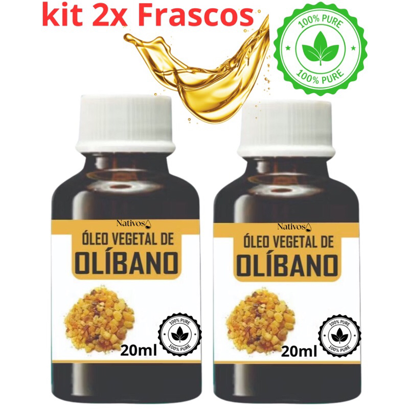 Óleo de Olíbano Puro 100ml 2x Potes - Prensado a Frio