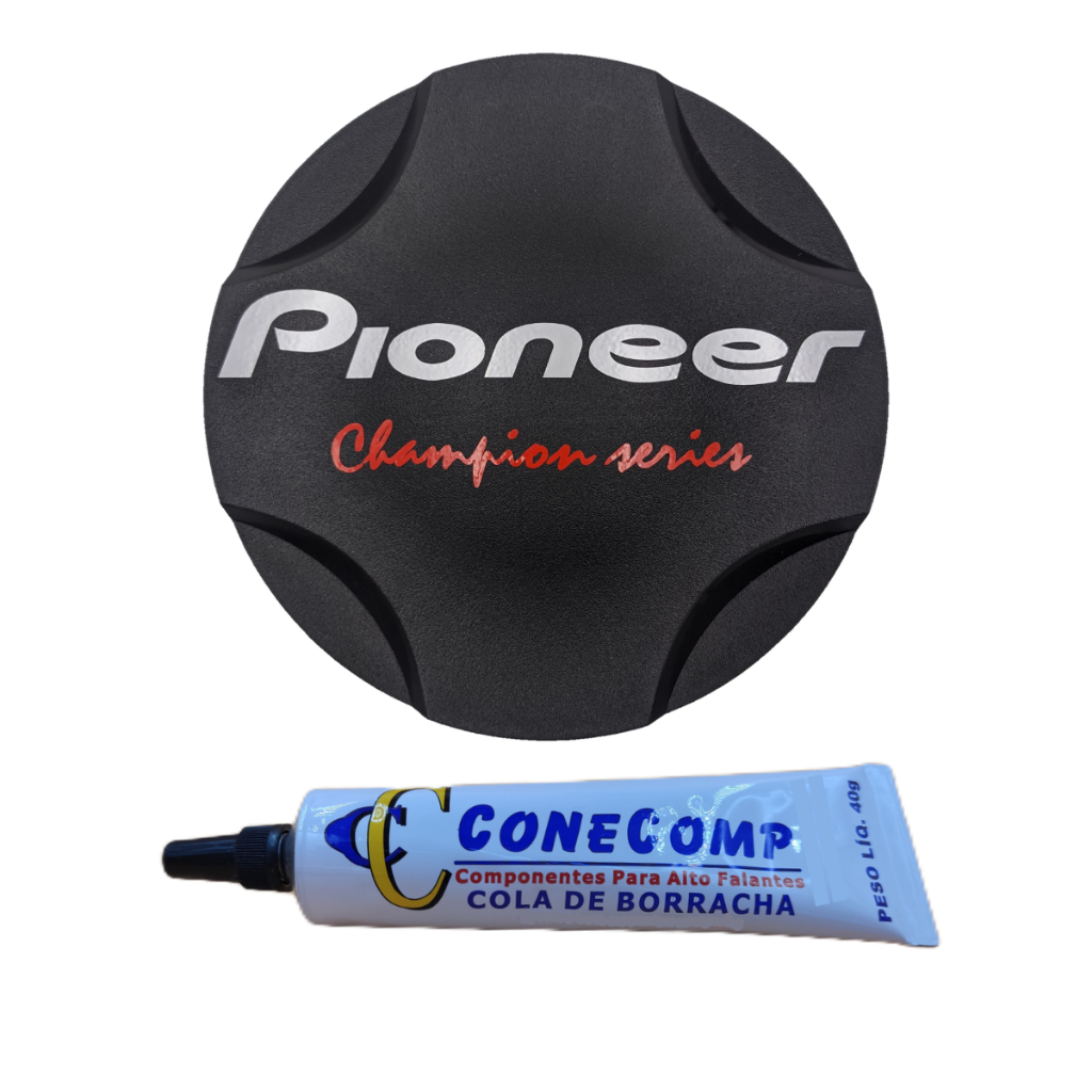 1 Protetor Alto Falante Sub Pioneer Tsw 307 12 Pol + Cola Borracha Preta 40g