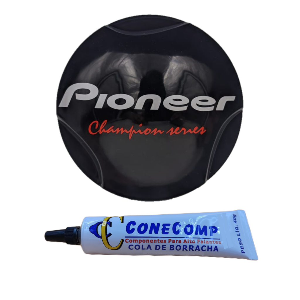 1 Protetor Alto Falante Sub Pioneer Tsw 308 12 Pol + Cola Borracha Preta 40g