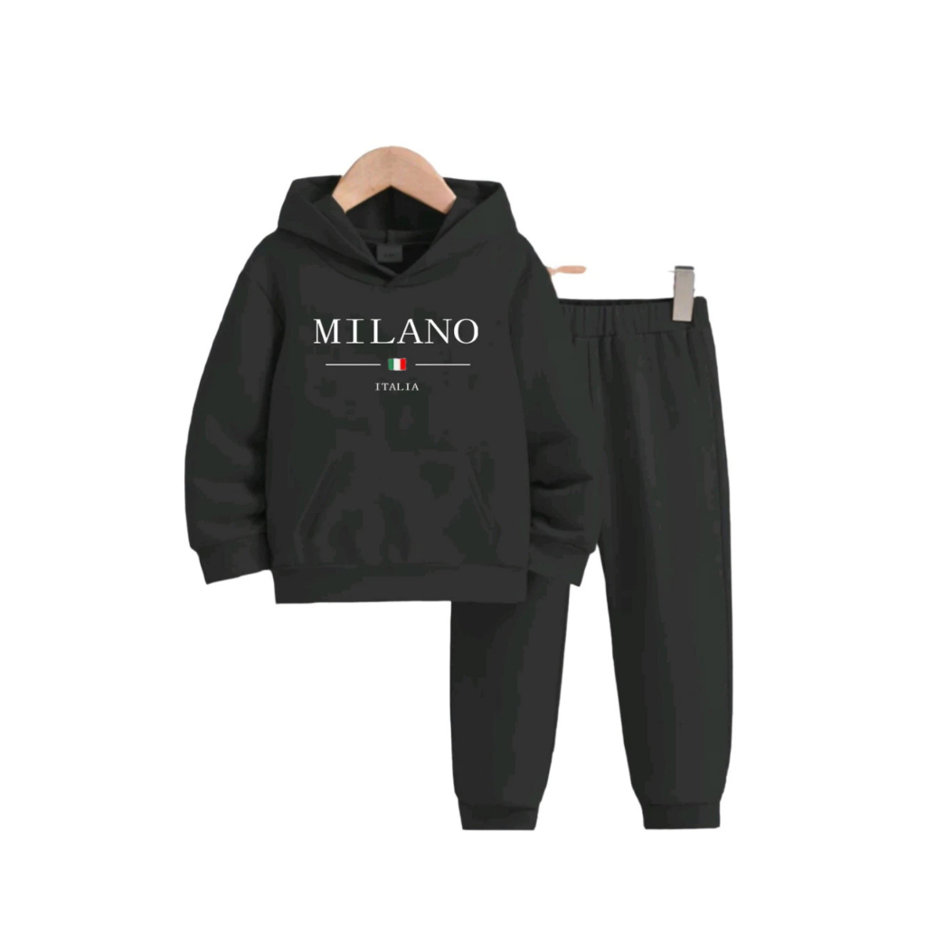 Conjunto Moletom Infantil Estampado Milano Masculino e Feminino Algodão