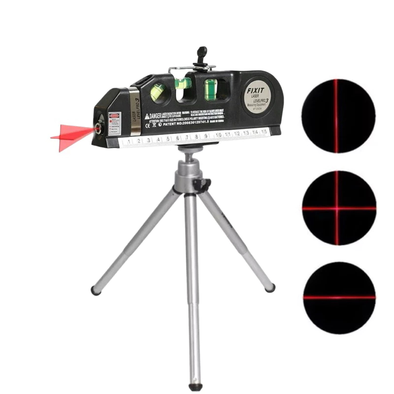 Nível Laser Profissional Trena Level Pro 3 Estágios Nivelador + 3 Baterias de Reserva