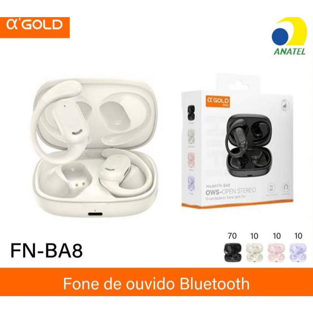 FONE DE OUVIDO BLUETOOTH V.5.4 SEM FIO CONDUÇÃO ÓSSEA EXERCICIOS ACADEMIA CORRIDA