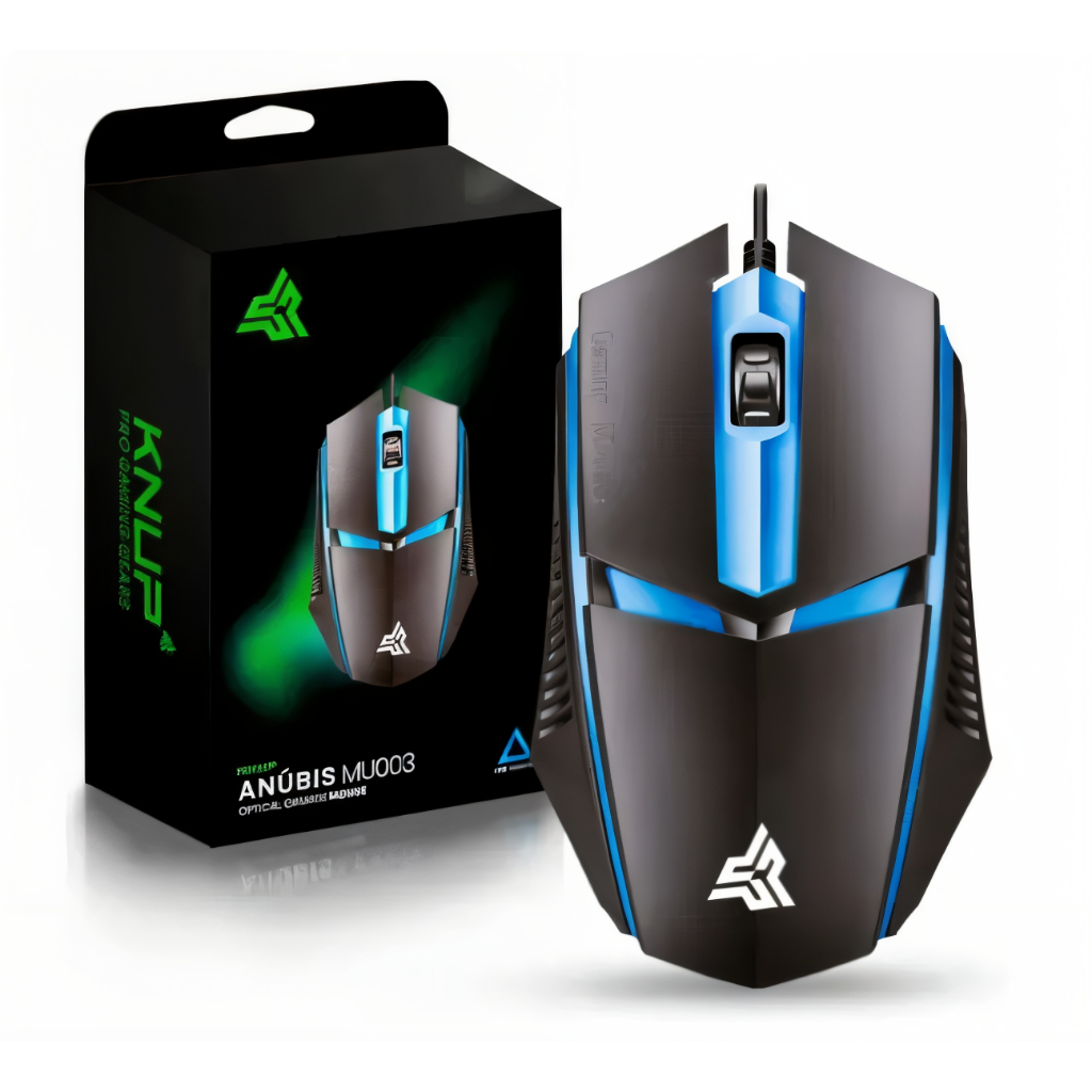 Mouse Gamer Knup Kp-mu003 (1200dpi) Com Luz Led Ambidestro