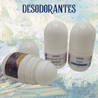 DESODORANTE ROLL-ON ARTESANAL NATURAL SEM ALUMÍNIO E PARABENOS, MASC/ FEMININO, VEGANO, HIPOALERGÊNICO, CONTROLE DO ODOR em Oferta na Shopee