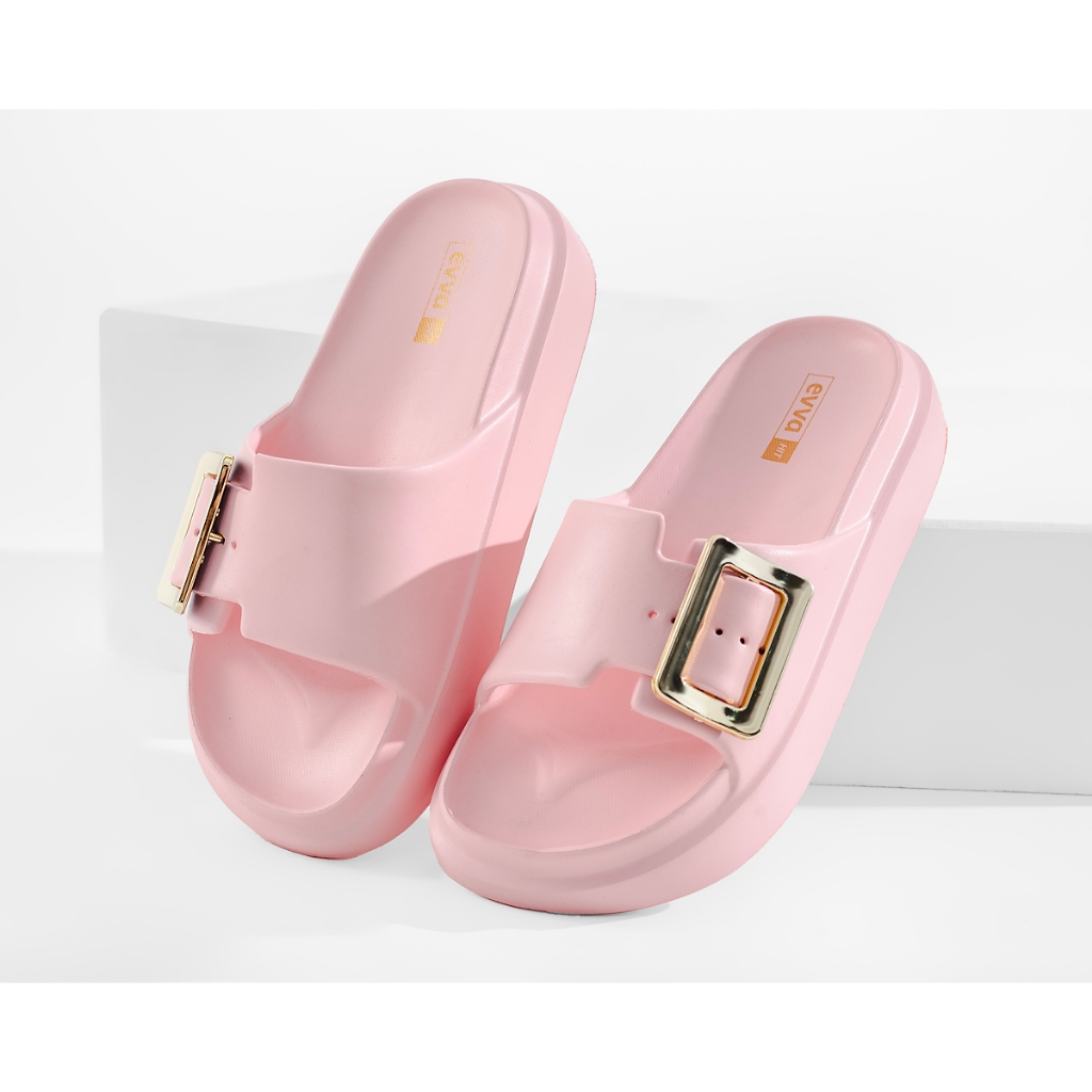 Sandália Chinelo Feminino 100% EVA: Leve, Macio e Confortável com Enfeite Metalizado