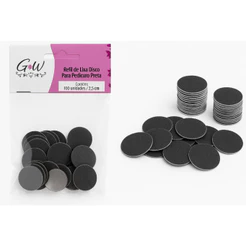 Refil Lixa Pedicuro Disco Preta Grossa 50 100 150 Unidades - Taiff