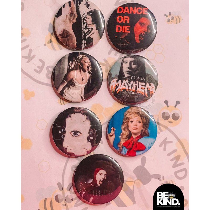 Botton/Broche 4,5cm Personalizados LADY GAGA MAYHEM LG7 | be kind.