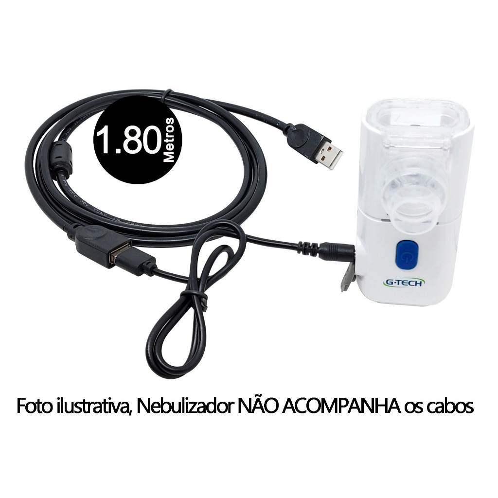 Cabo Nebulizador 1.8M Nebmesh 1 e 2 G-tech Mateliz Nebzmart Mesh Nebulizer YM-252