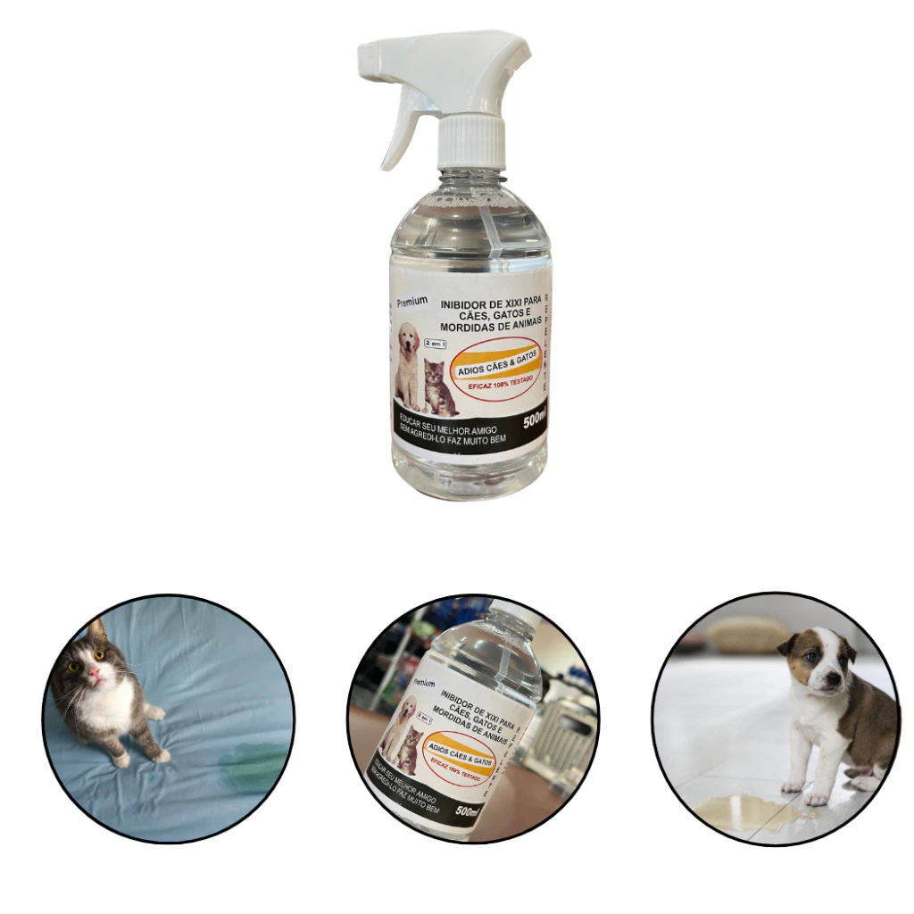 Inibidor de Xixi e Anti-Mordidas para Cães e Gatos 500ml Adestramento Pet